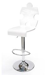 Tabouret blanc Puzzle . Acrila. Tabouret blanc Puzzle . Acrila.