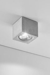 Nadir gray ceiling lamp in cement. Aldo Bernardi. 
