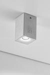 Nadir gray square outdoor ceiling light in cement. Aldo Bernardi. 