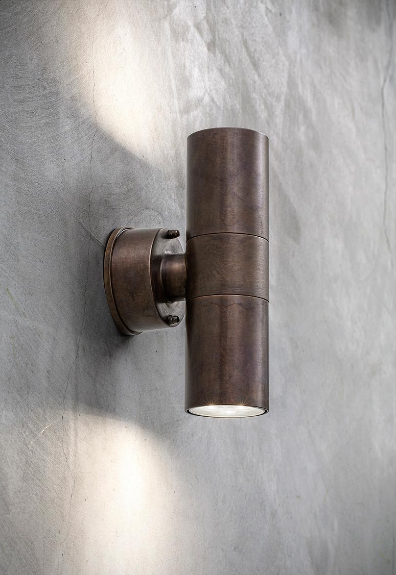 Abarth cylindrical outdoor wall light with LED lighting. Aldo Bernardi. 