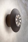 Small round outdoor wall light in patinated copper Pasdedeux 13cm. Aldo Bernardi. 