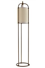 Lampadaire cylindre soie beige et patine antique foncée. Aldo Bernardi. Lampadaire cylindre soie beige et patine antique foncée. Aldo Bernardi.
