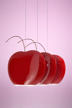 Suspension en céramique brillante pomme verte. Aldo Bernardi. 
