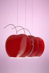 Green apple glossy ceramic pendant light. Aldo Bernardi. 