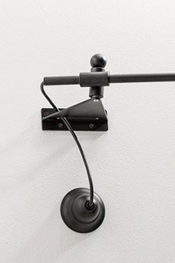 Black fishing rod wall light Meridiana. Aldo Bernardi. 