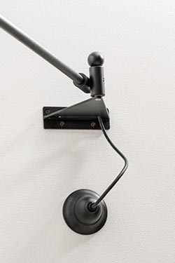 Black fishing rod wall light Meridiana. Aldo Bernardi. 