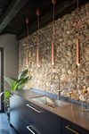 Tubo 28 hammered aluminium tube pendant. Aldo Bernardi. 