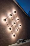 Small round outdoor wall lamp Pasdedeux 12cm. Aldo Bernardi. 