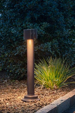 Abarth small garden beacon in aged brass. Aldo Bernardi. 