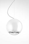 Globo white ceramic pendant lamp. Aldo Bernardi. 