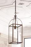 Lantern pendant in aged brass. Aldo Bernardi. 