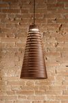 Perforated cone pendant in corten steel. Aldo Bernardi. 