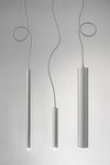 Tubo 28 hammered aluminium tube pendant. Aldo Bernardi. 