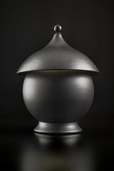 Table lamp in ceramic and matt black sphere. Aldo Bernardi. 