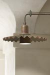 Wall lamp on bracket pleated reflector aged brass 26cm spot version. Aldo Bernardi. 