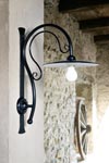 Large wall lamp in galvanized steel and black enamel Valzer. Aldo Bernardi. 