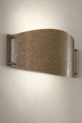 Oval wall lamp in aged patinated brass. Aldo Bernardi. 