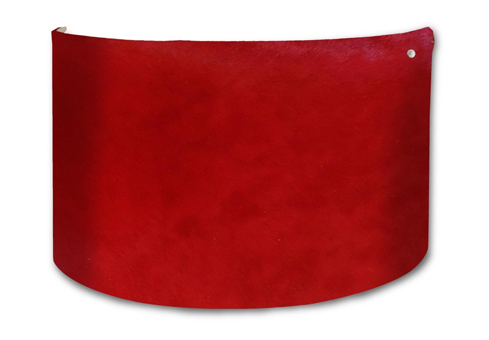 Wall lamp red cowhide color. Angel des Montagnes. 