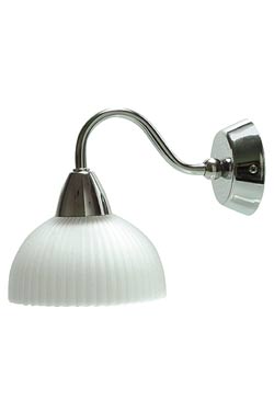 Fami applique de salle de bain métal chromé et verre sablé. Aprodis. 