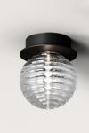 Small fluted glass ball ceiling light Doul. Aromas. 