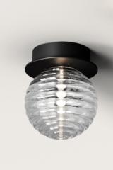 Small fluted glass ball ceiling light Doul. Aromas. Small fluted glass ball ceiling light Doul. Aromas.