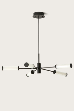 Ison contemporary 5-cylinder chandelier black. Aromas. 
