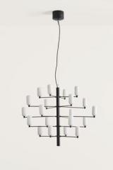 Large chandelier 20 lights matte black finish. Aromas. Large chandelier 20 lights matte black finish. Aromas.