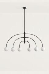 Sonn 6-light black chandelier. Aromas. Sonn 6-light black chandelier. Aromas.