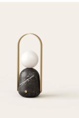 Nano portable cordless lamp in glass and marble. Aromas. 