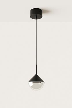 Nino 9-light chandelier in metal and optical glass. Aromas. 