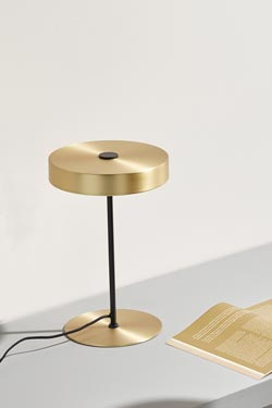 Contemporary gold table lamp Ambor. Aromas. 