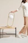Abbacus lampe de table boule de verre et acier noir . Aromas. 
