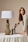 Lampe de table en verre couleur vert feuille Melly . Aromas. 
