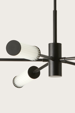 Ison contemporary 5-cylinder chandelier black. Aromas. 