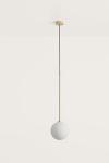 Ball pendant lamp opal glass and gold. Aromas. 