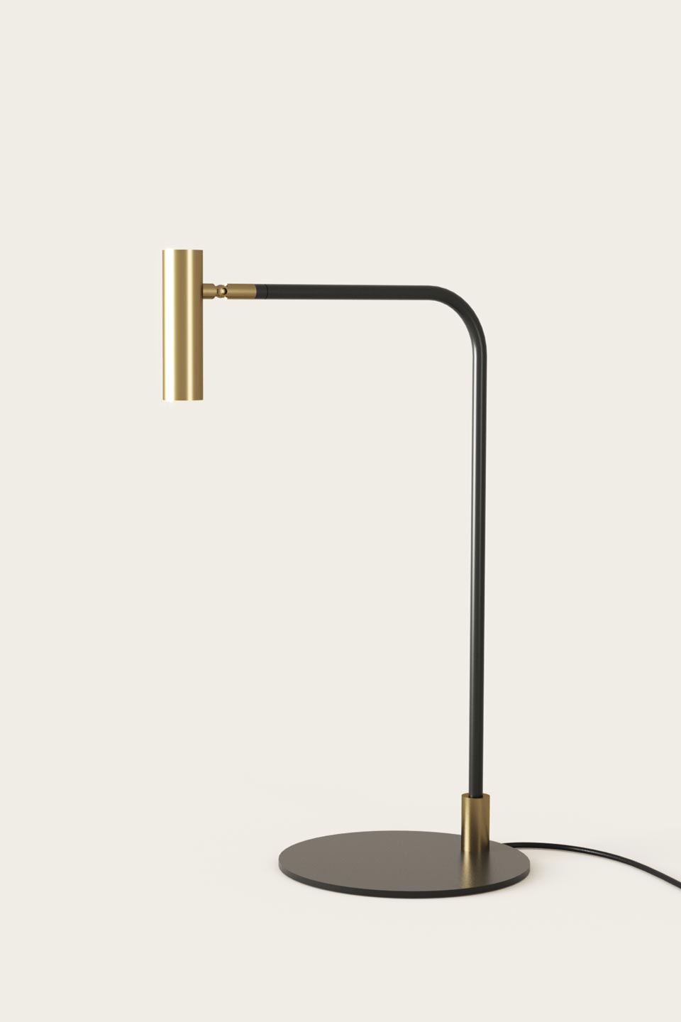 Maho contemporary black and gold desk lamp. Aromas. 