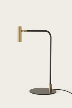 Lampe de bureau contemporaine noire et or Maho. Aromas. 