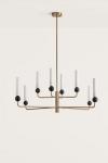 Lustre design chandelier or vieilli 8 lumières Delie. Aromas. 