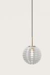 Fluted glass ball pendant lamp. Aromas. 