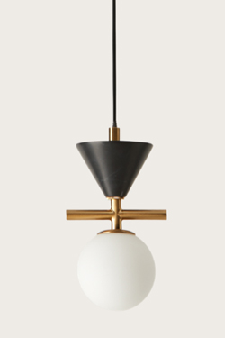 Oneta black marble and gold metal pendant light. Aromas. 