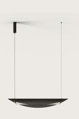 Tuya long black rattan pendant lamp with gold details. Aromas. Tuya long black rattan pendant lamp with gold details. Aromas.