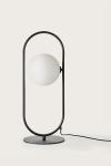 Abbacus black steel and glass ball table lamp . Aromas. 