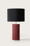 Table lamp in garnet wavy ceramic Sonica. Aromas. 