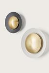 Coss black and gold disc wall light 40cm. Aromas. 