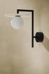 Miro contemporary black and white wall light. Aromas. 