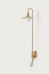 Rain large golden wall lamp in industrial style. Aromas. 