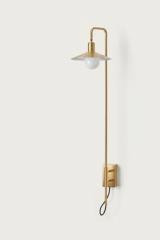 Rain large golden wall lamp in industrial style. Aromas. 