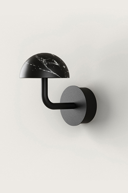 Small wall lamp in black marble and black metal Dussa. Aromas. 