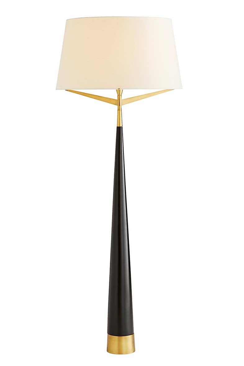 Lampadaire Art Déco noir et doré Elden. Arteriors. Lampadaire Art Déco noir et doré Elden. Arteriors.