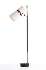 Lampadaire blanc, noir et laiton antique Yasmin. Arteriors. Lampadaire blanc, noir et laiton antique Yasmin. Arteriors.